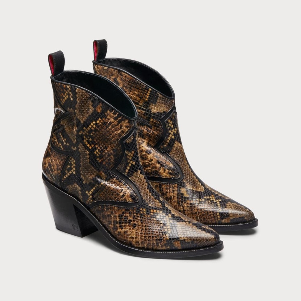 Scotch and Soda Abbey Faux Snakeskin Boots